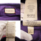 Gucci Tweed Plaid Ribbon GG Logo Beret Purple Red Yellow — view 9