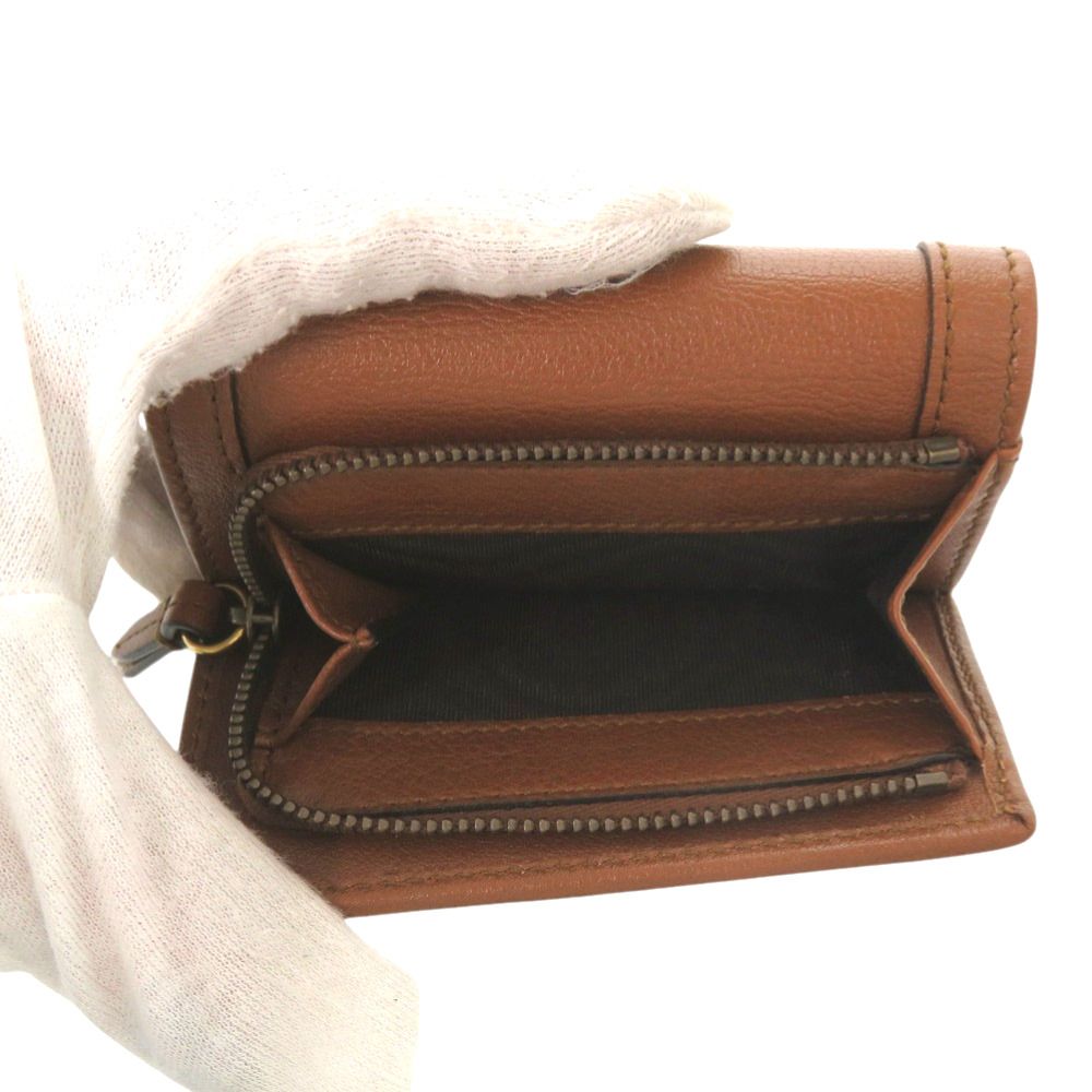 Gucci Diana Bamboo Compact Wallet GG Marmont Gold Leather — view 5