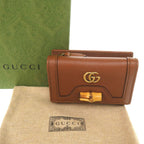 Gucci Diana Bamboo Compact Wallet GG Marmont Gold Leather — view 2