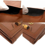 Gucci Diana Bamboo Compact Wallet GG Marmont Gold Leather — view 6