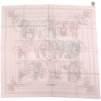 Hermes le Lotage Polished Carre 90 Exlibris Brodet Sangle 08 Silk White Red Blue — view 3