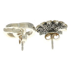 Gucci Double Flower Studs Earrings Silver — view 2