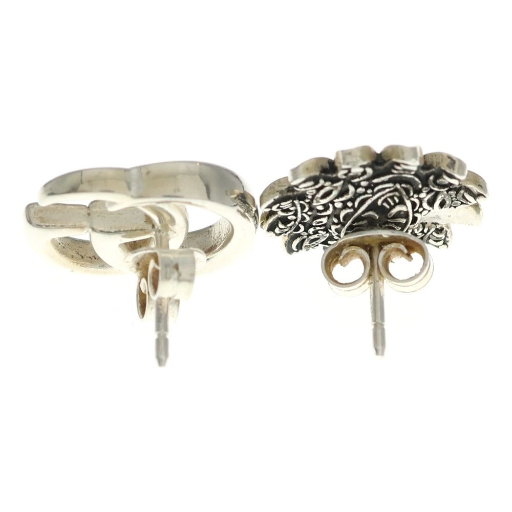 Gucci Double Flower Studs Earrings Silver — view 2