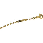 Celine Triomphe Rhinestone Necklace Pendant Chain Gold — view 5