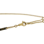 Celine Triomphe Rhinestone Necklace Pendant Chain Gold — view 6