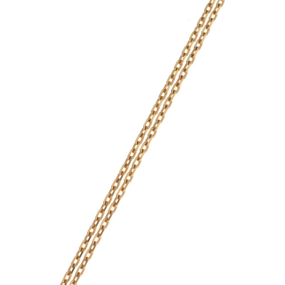 Hermes Pop Necklace Pendant Chain Pink Gold Light Red — view 4