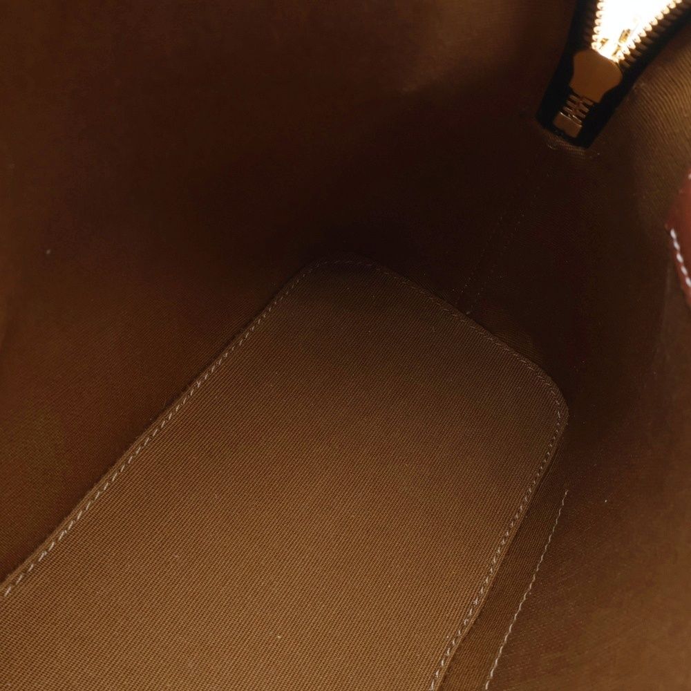 Celine Triomphe Small Bowling 2-Way Shoulder Bag Brown Leather Gold — view 5