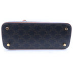 Celine Triomphe Small Bowling 2-Way Shoulder Bag Brown Leather Gold — view 4