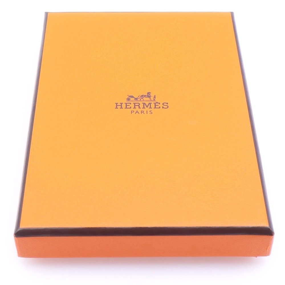 Hermes Petit Ash Natural History Leather Card Case Fixed Era Brown — view 6