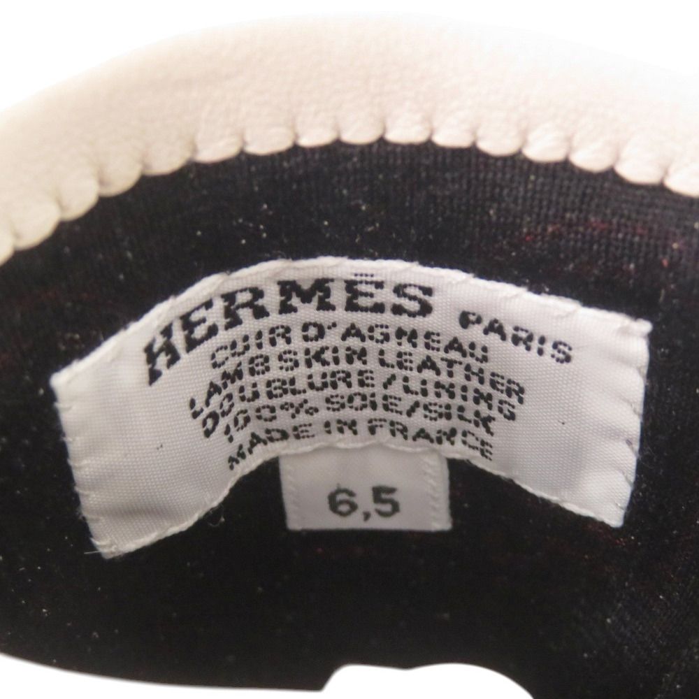 Hermes Gloves Chaine D'ancre Lambskin Silk Pearl Gray Graypink — view 6