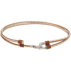 Hermes Glenan Leather Metal Brown White — view 3