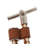 Hermes Glenan Leather Metal Brown White — view 7