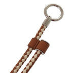 Hermes Glenan Leather Metal Brown White — view 9