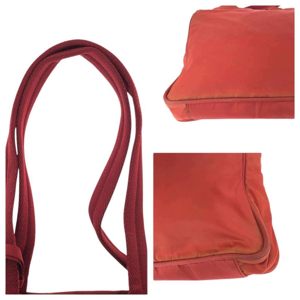 Prada Tessuto Red Silver Nylon Tote — view 6