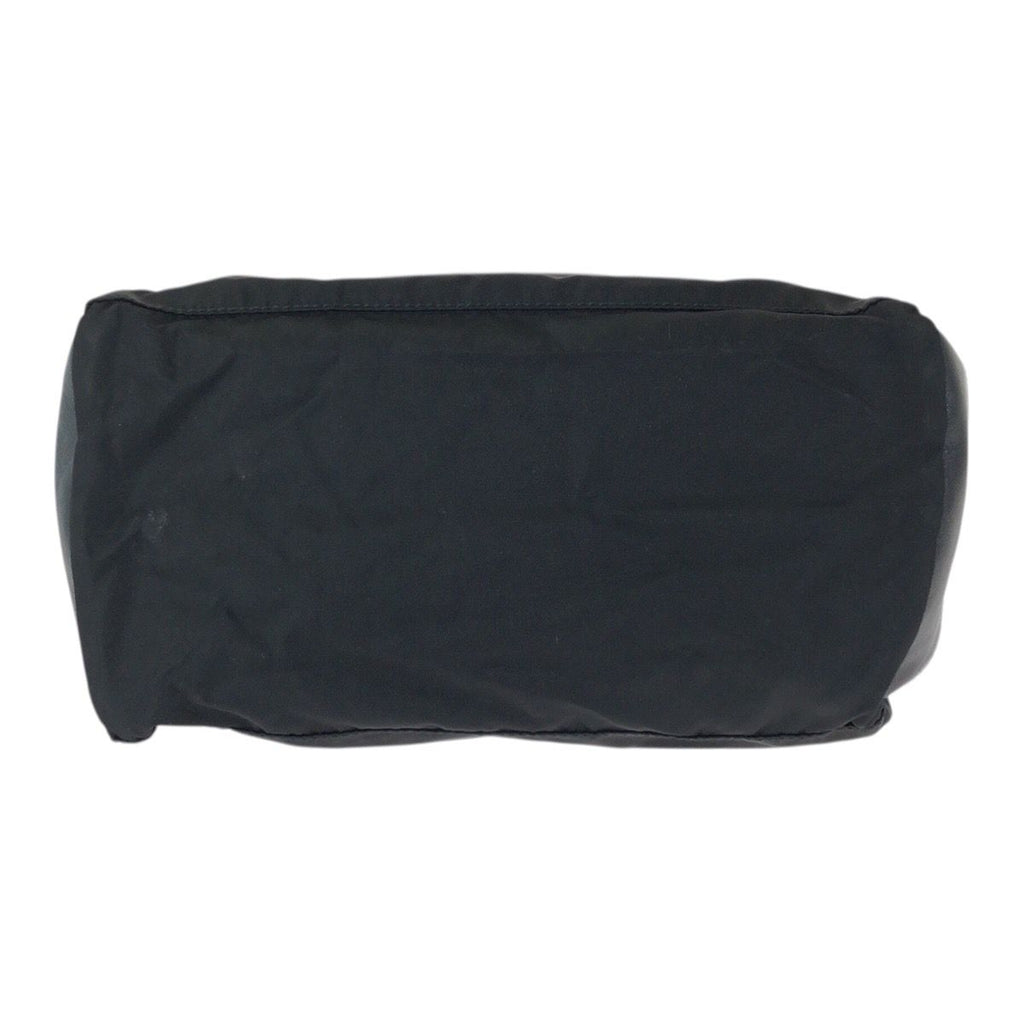 Prada Tessuto Saffiano Black Silver Nylon Leather Clutch — view 9