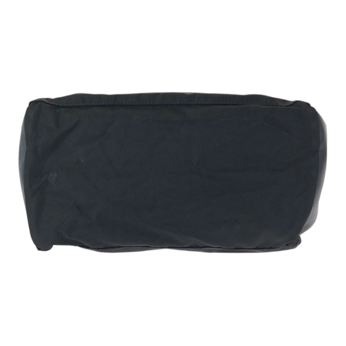 Prada Tessuto Saffiano Black Silver Nylon Leather Clutch — view 9