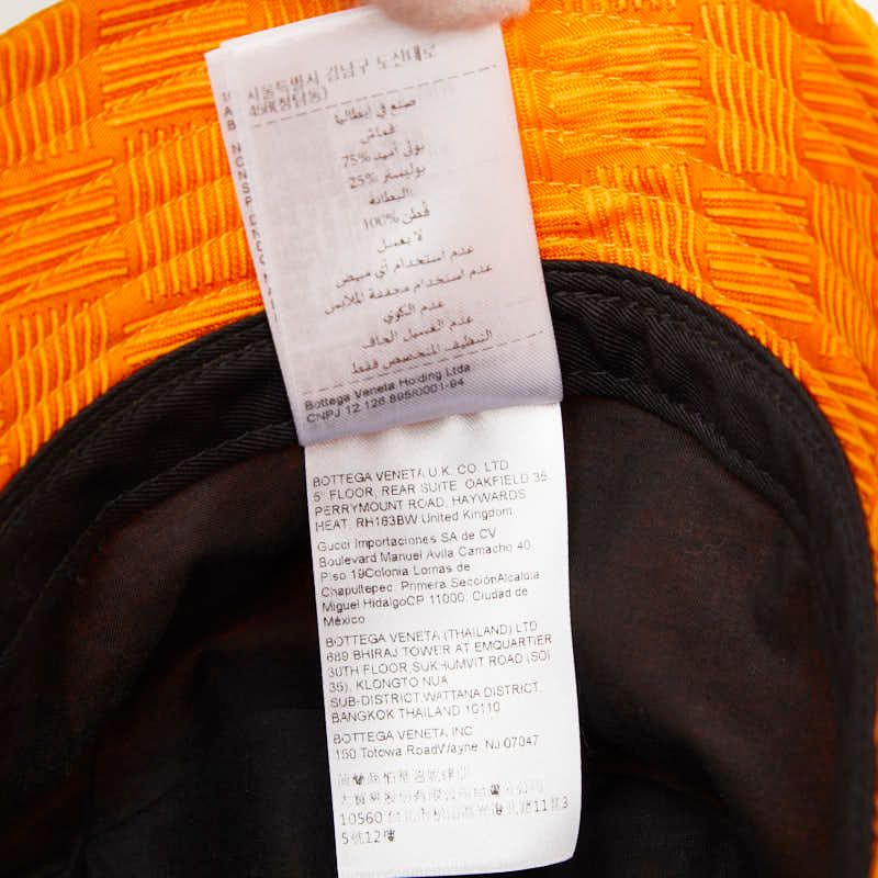Bottega Veneta Intrecciato Jacquard Bucket Hat S Orange — view 9