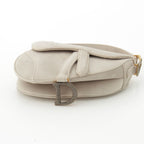 Dior Saddle Velour Rhinestone Shoulder Bag Gray — view 5