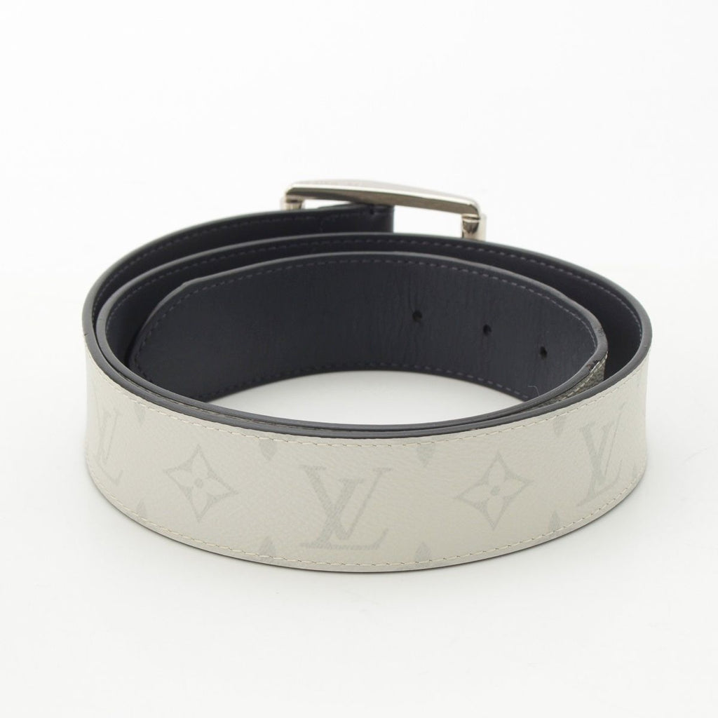 Louis Vuitton Leather Monogram Ceinture Reverso Belt Light Gray — view 2