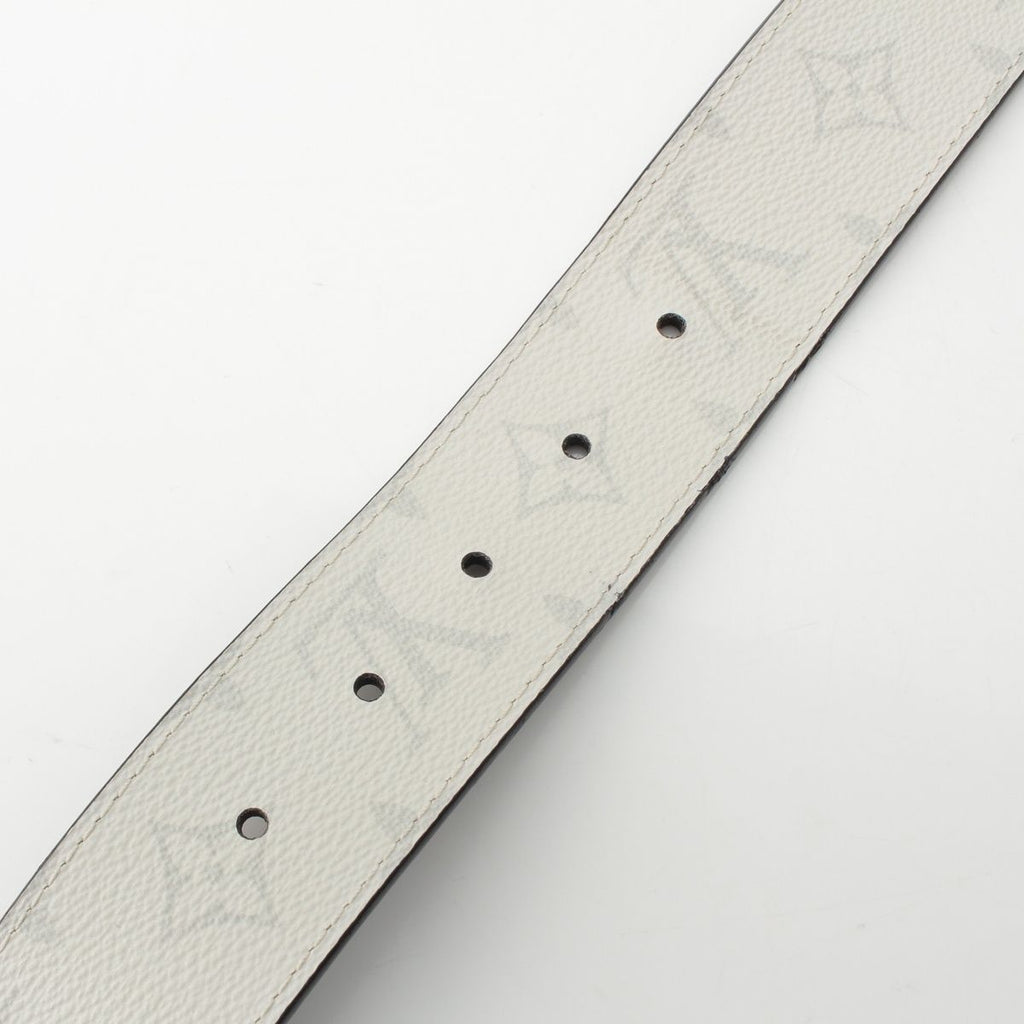 Louis Vuitton Leather Monogram Ceinture Reverso Belt Light Gray — view 7