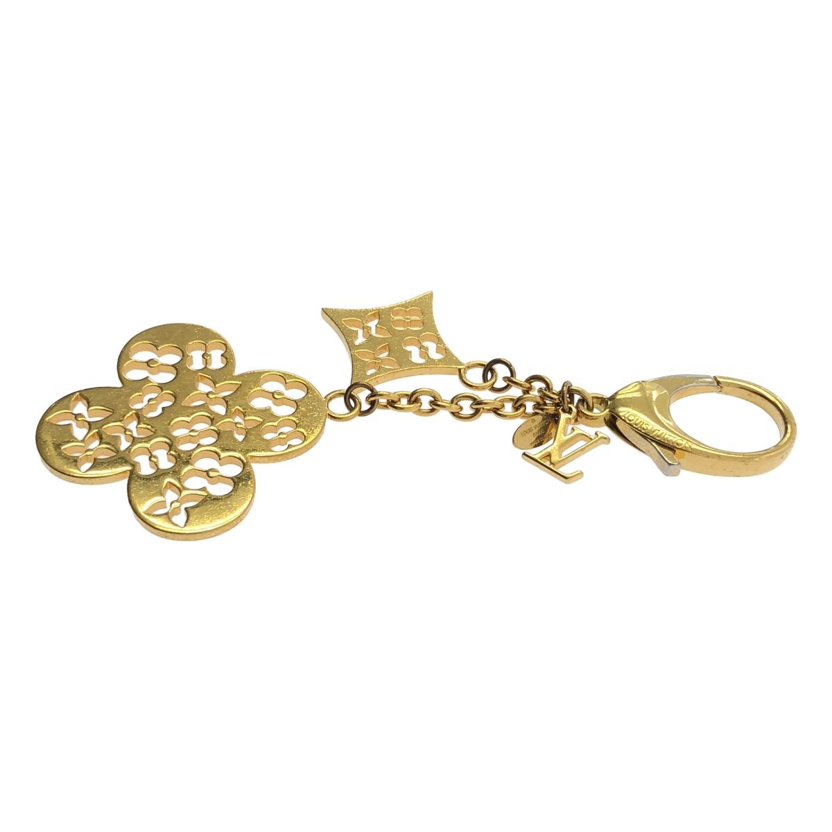 Louis Vuitton Ivy Flower Key Ring Charm Gold — view 4