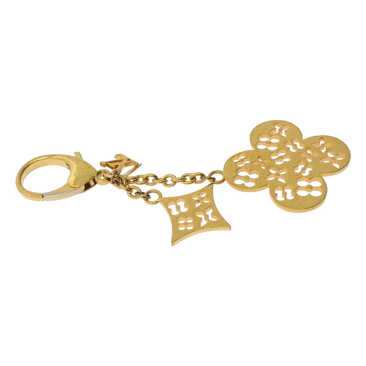 Louis Vuitton Ivy Flower Key Ring Charm Gold — view 2