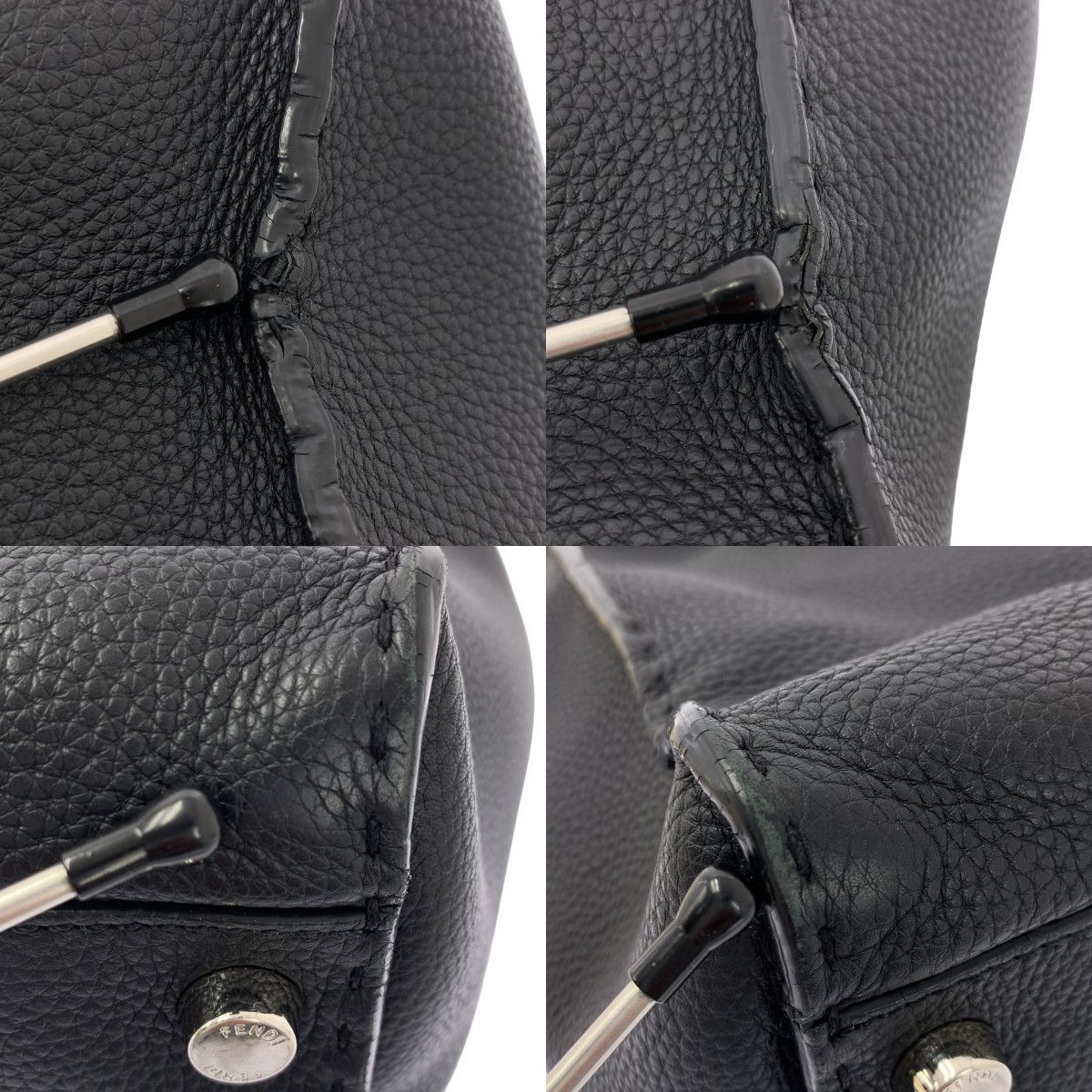 Fendi Peekaboo Selleria Monster Star Bugs Eye Handbag Black — view 8