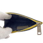 Fendi Leather Card Case Coin Yellow Black — view 3