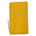 Fendi Leather Card Case Coin Yellow Black — view 2