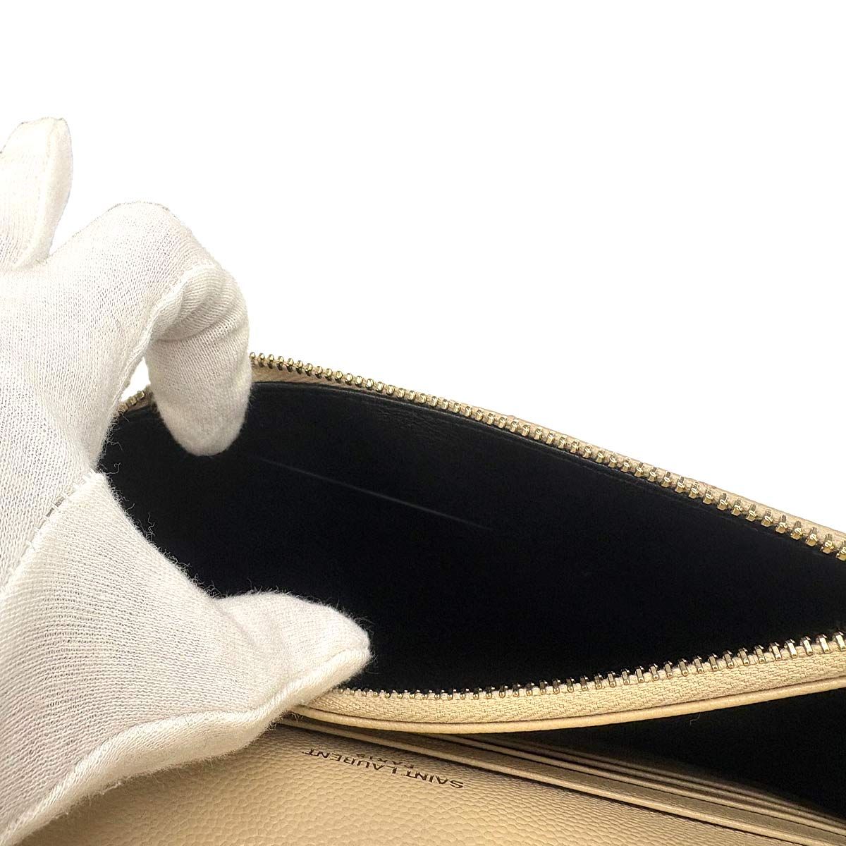 Saint Laurent Cassandra Envelope Chain Wallet — view 8