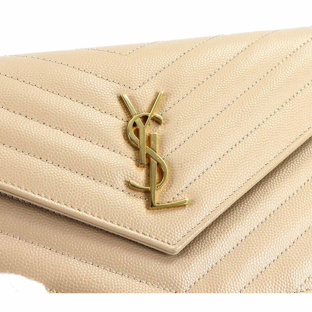 Saint Laurent Cassandra Envelope Chain Wallet — view 9