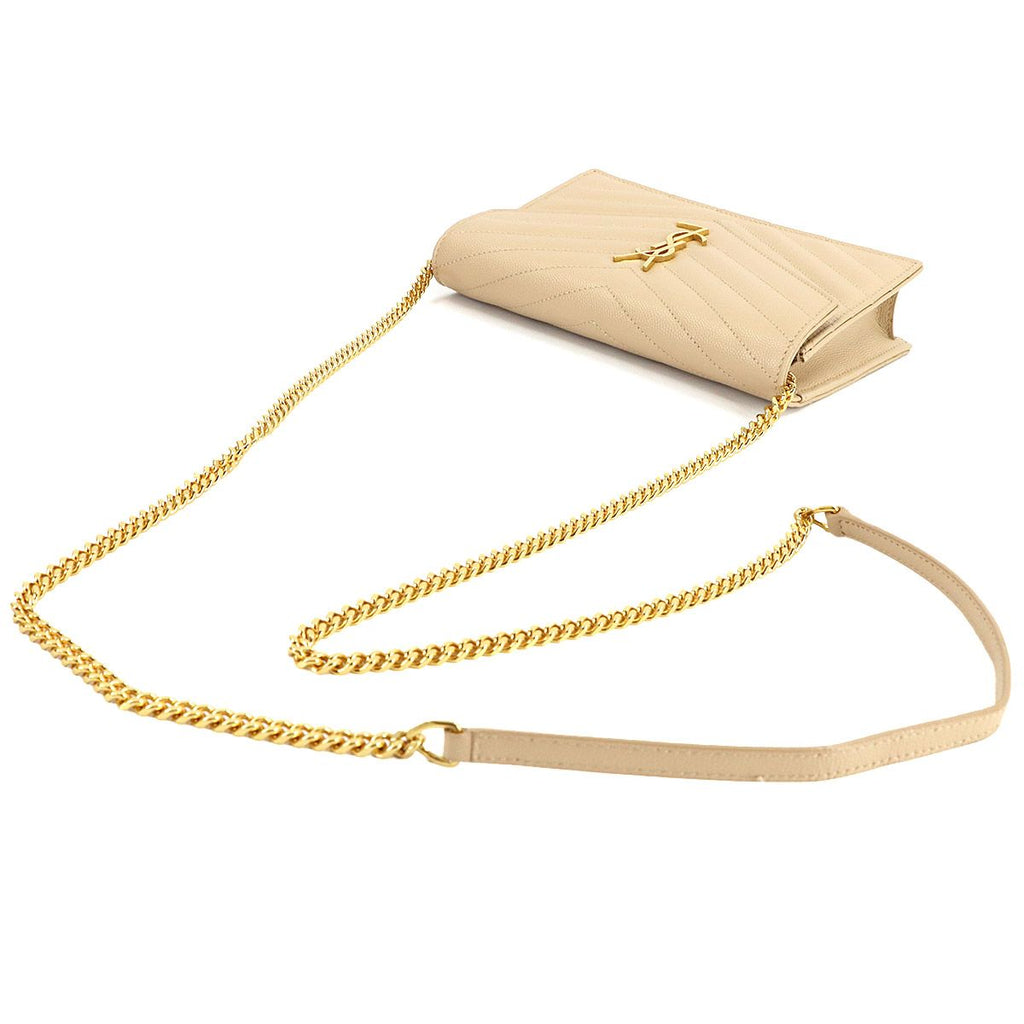 Saint Laurent Cassandra Envelope Chain Wallet — view 6