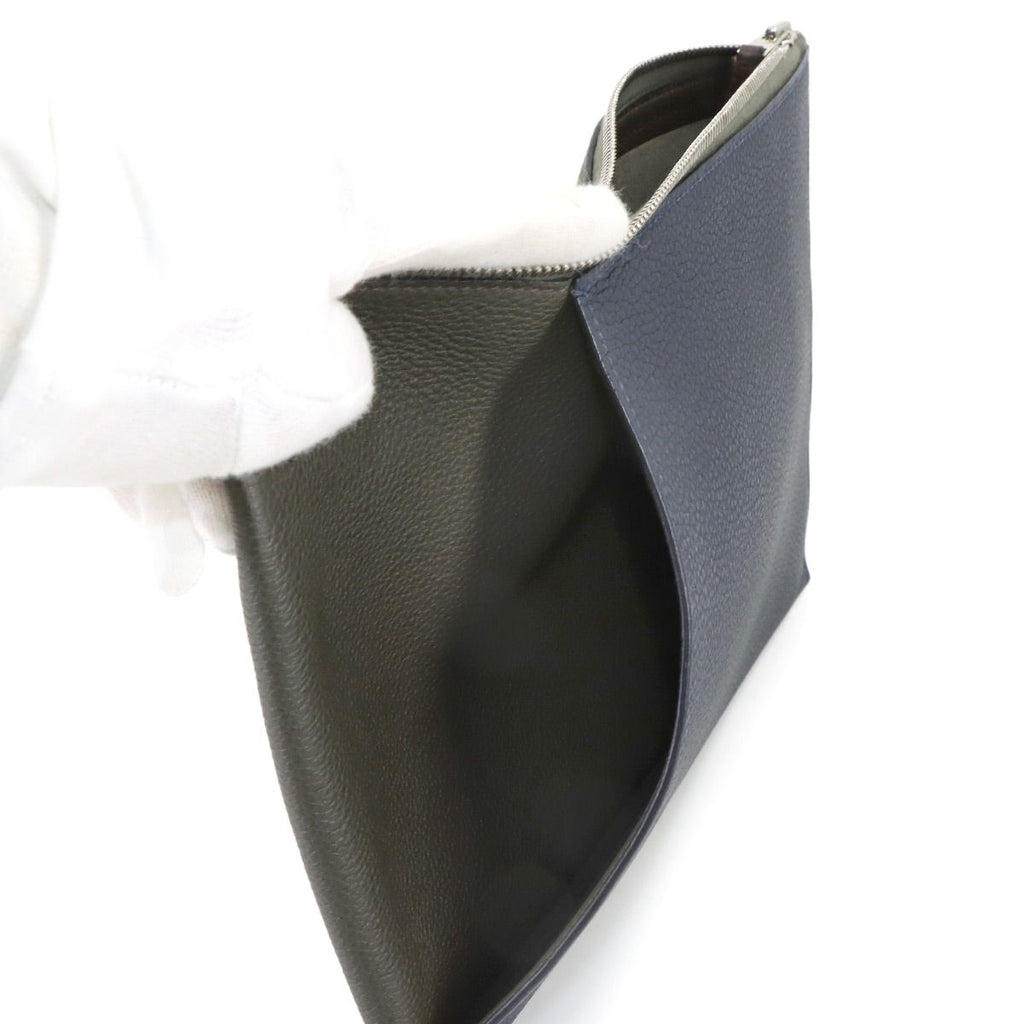 Hermes Cabas Vertiges 30 Clutch Togo Verde Gris Ebene — view 9