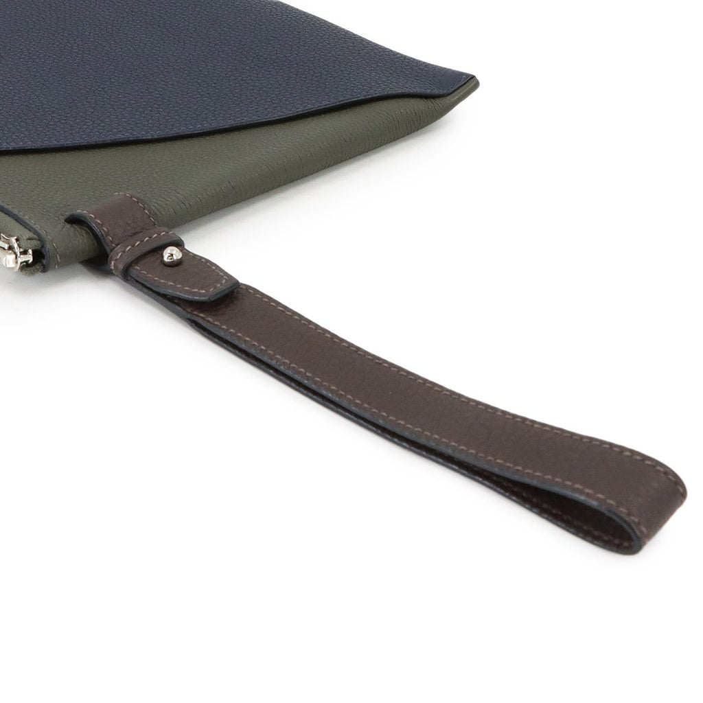 Hermes Cabas Vertiges 30 Clutch Togo Verde Gris Ebene — view 8