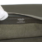 Hermes Cabas Vertiges 30 Clutch Togo Verde Gris Ebene — view 6