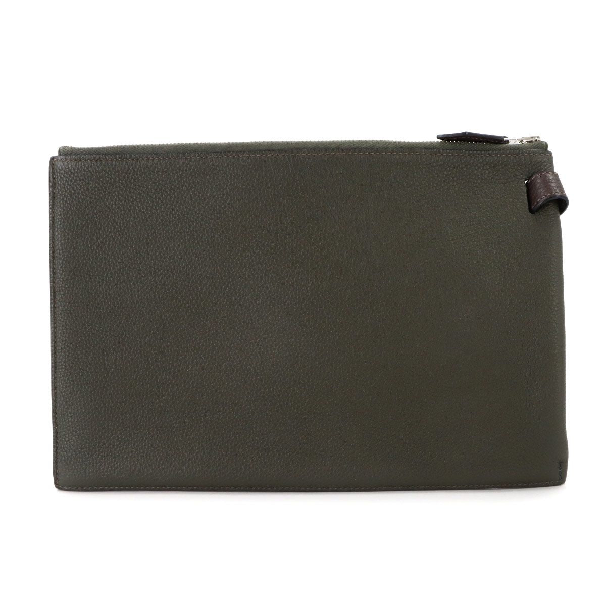 Hermes Cabas Vertiges 30 Clutch Togo Verde Gris Ebene — view 2