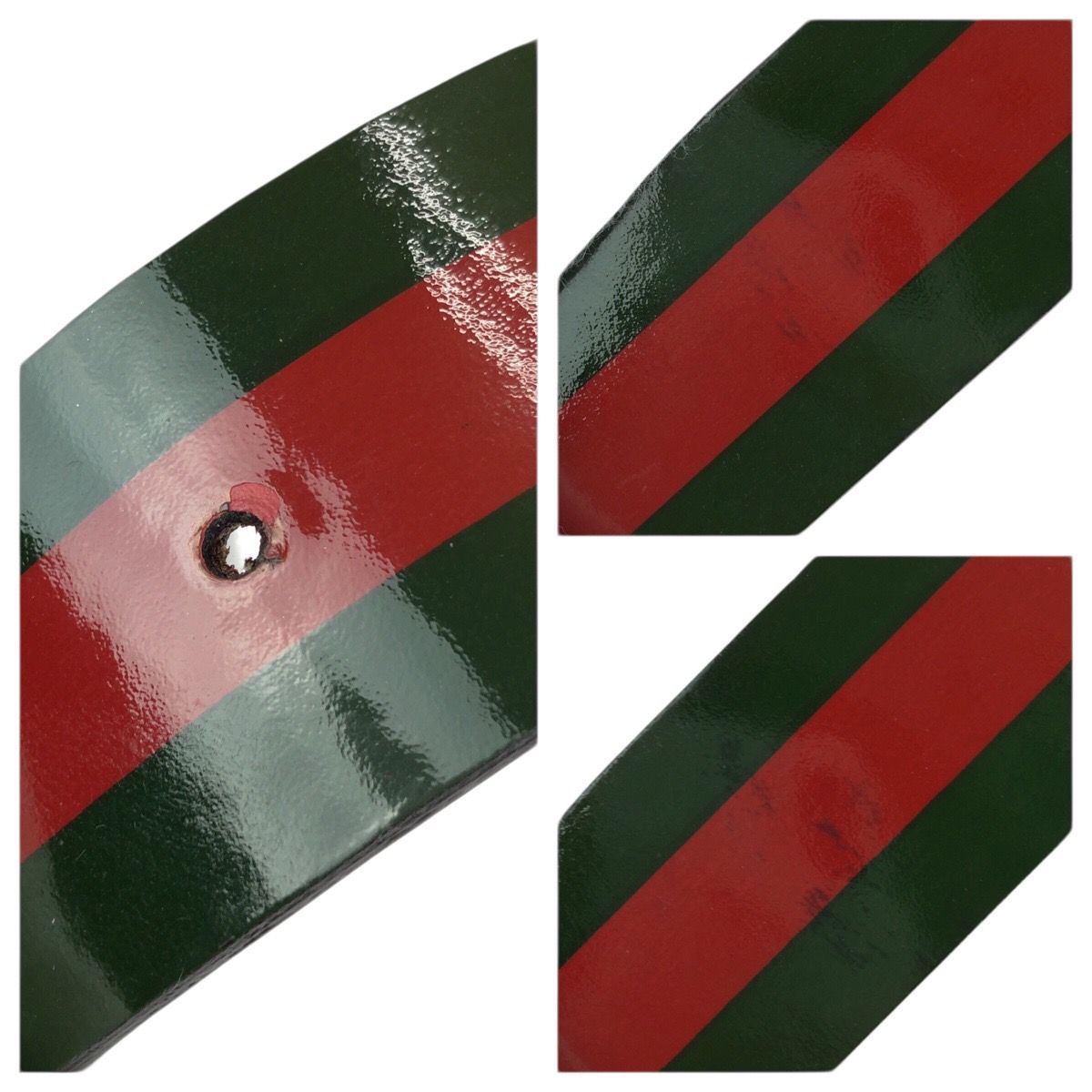 Gucci Sherry GG Pattern Leather Green Red — view 9