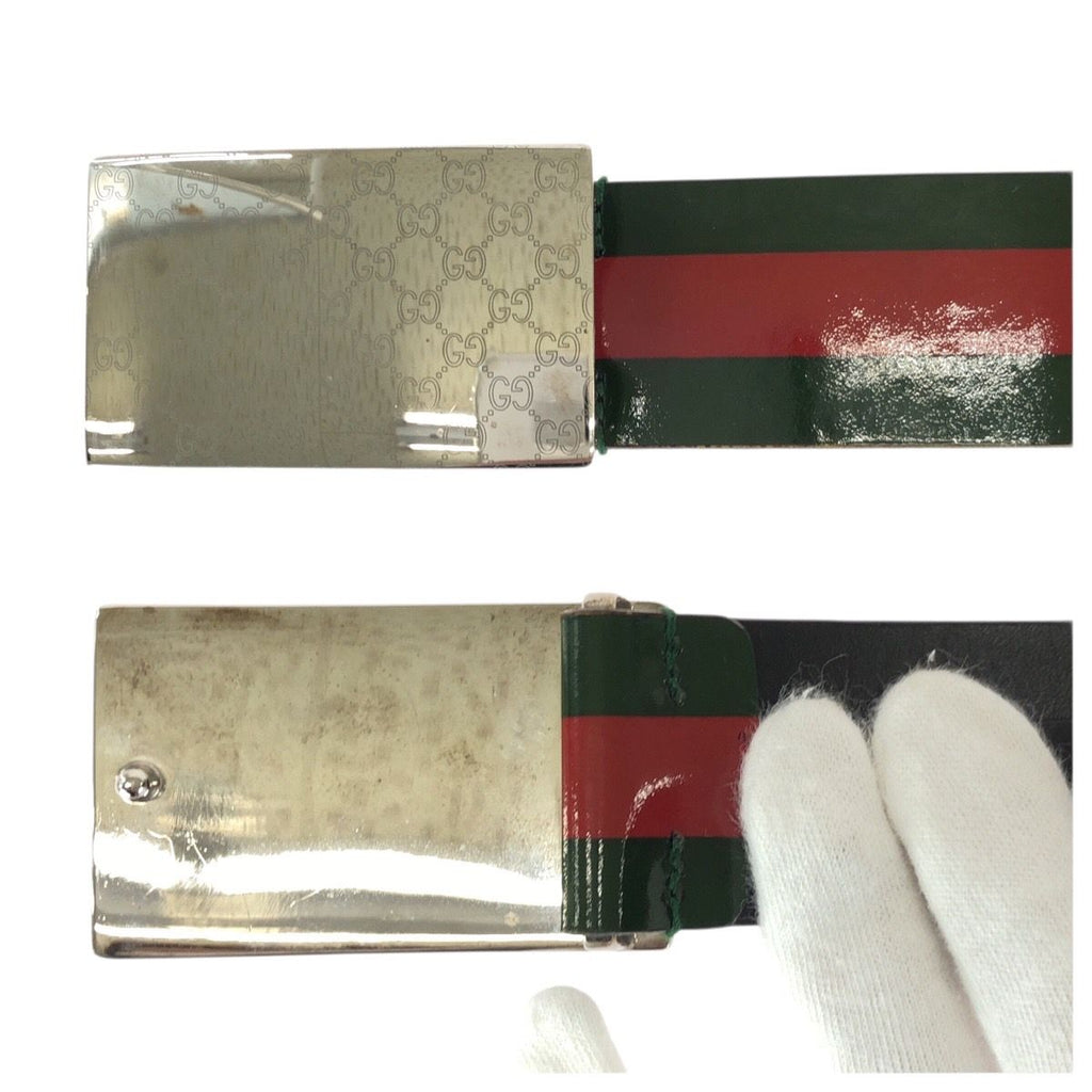 Gucci Sherry GG Pattern Leather Green Red — view 5
