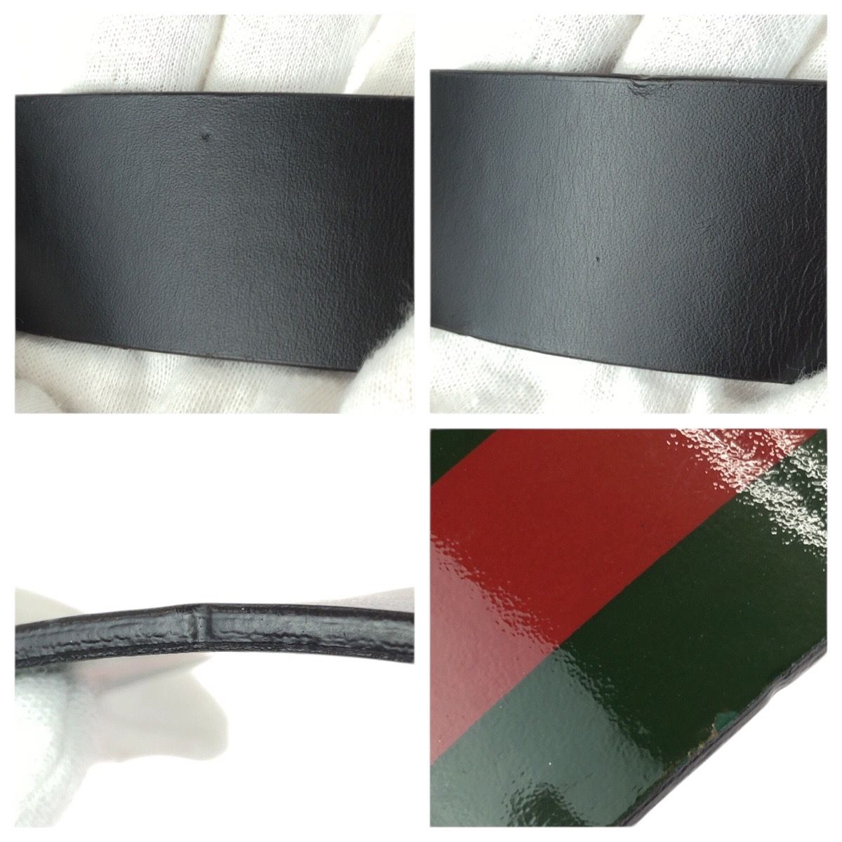 Gucci Sherry GG Pattern Leather Green Red — view 8