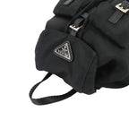 Prada Round Shoulder Pouch Nylon Black Silver — view 5