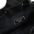 Prada Round Shoulder Pouch Nylon Black Silver — view 7