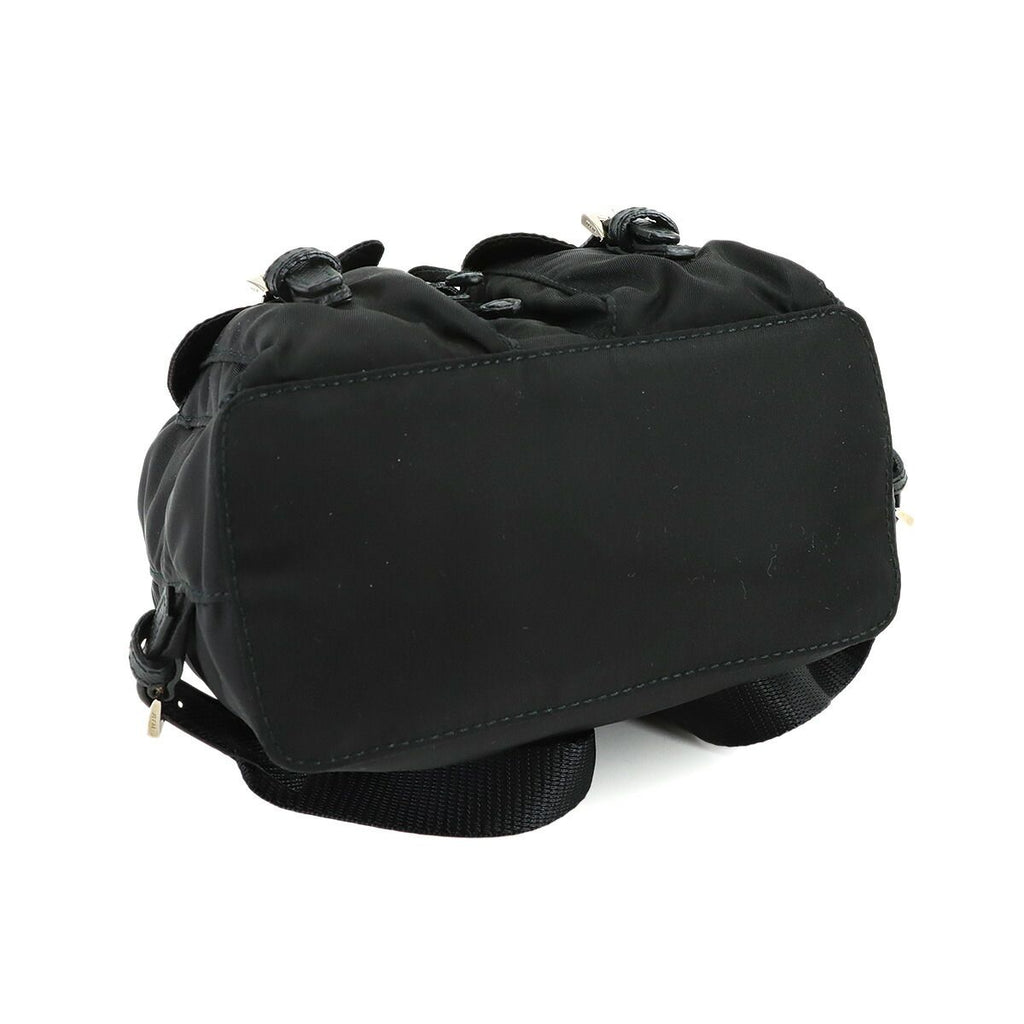 Prada Round Shoulder Pouch Nylon Black Silver — view 4