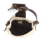 Fendi Zucca Mini Croissant Pouch Canvas Leather Beige Brown — view 7
