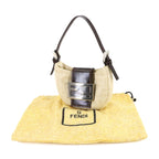Fendi Zucca Mini Croissant Pouch Canvas Leather Beige Brown — view 2