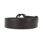 Gucci Guccissima Interlocking GG Pattern Dark Brown Gold — view 3