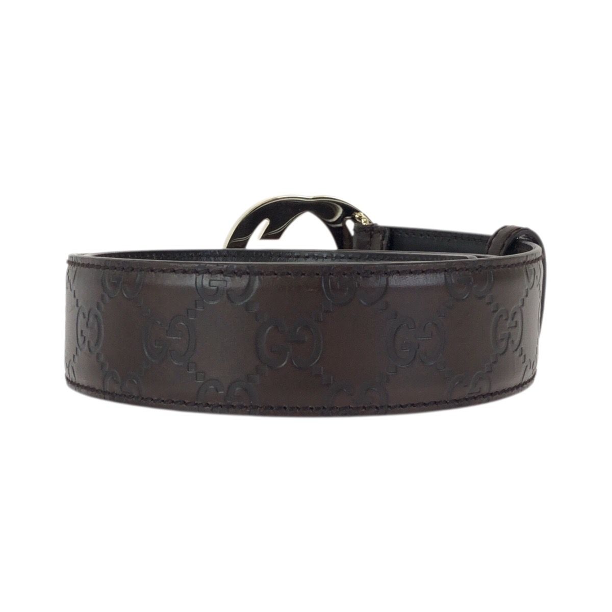 Gucci Guccissima Interlocking GG Pattern Dark Brown Gold — view 3