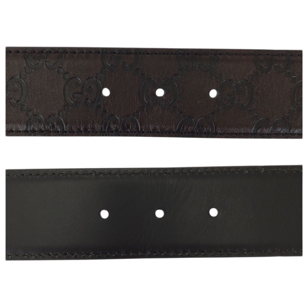 Gucci Guccissima Interlocking GG Pattern Dark Brown Gold — view 6