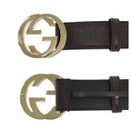 Gucci Guccissima Interlocking GG Pattern Dark Brown Gold — view 5