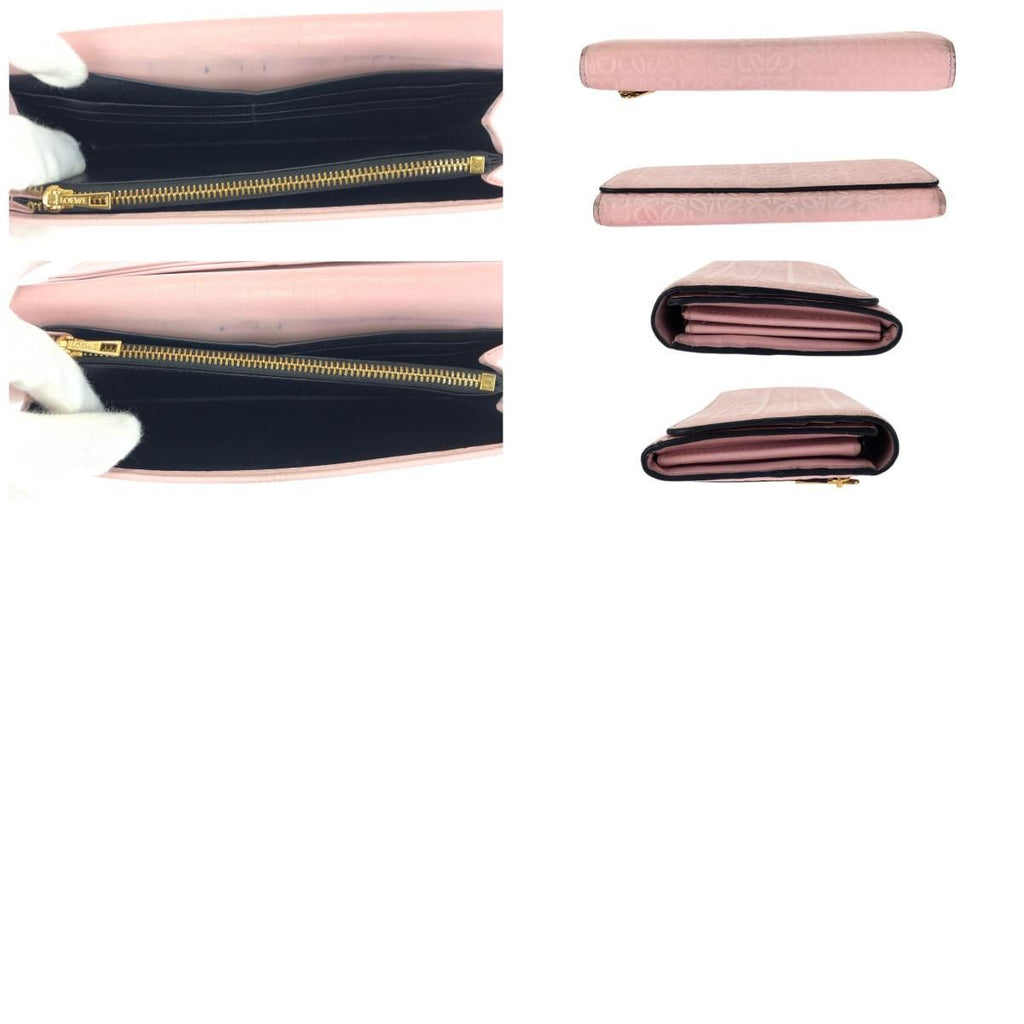 Loewe Anagram Pink Gold Leather Wallet — view 9