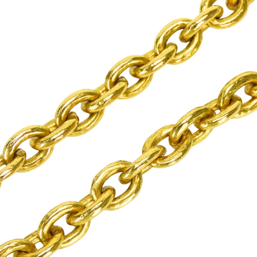 Chanel Necklace CC Logo Fringe Metal Gold Plated Long — view 8